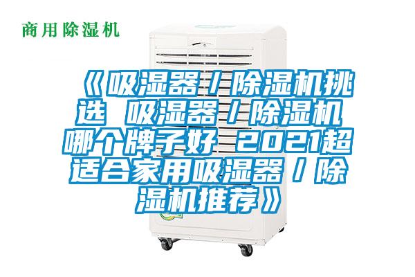 《吸湿器／除湿机挑选 吸湿器／除湿机哪个牌子好 2021超适合家用吸湿器／除湿机推荐》