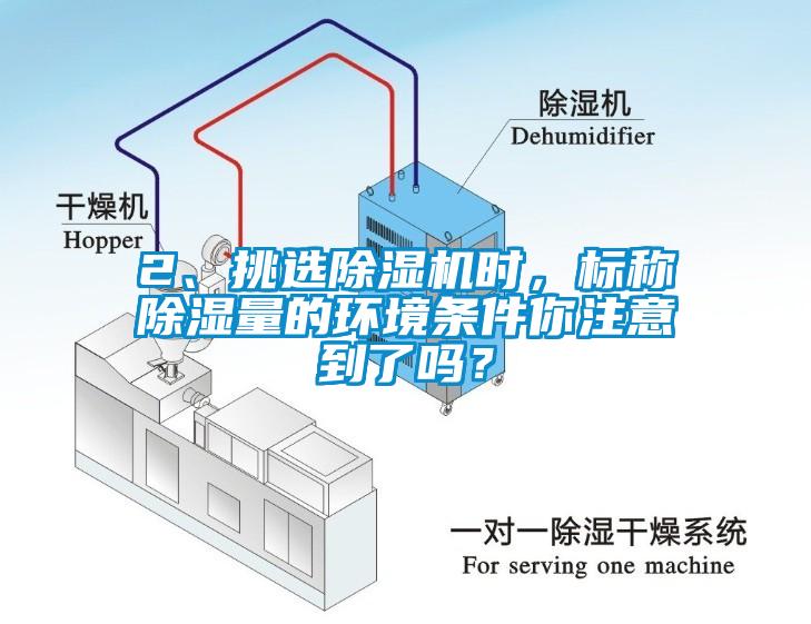 2、挑选除湿机时，标称除湿量的环境条件你注意到了吗？