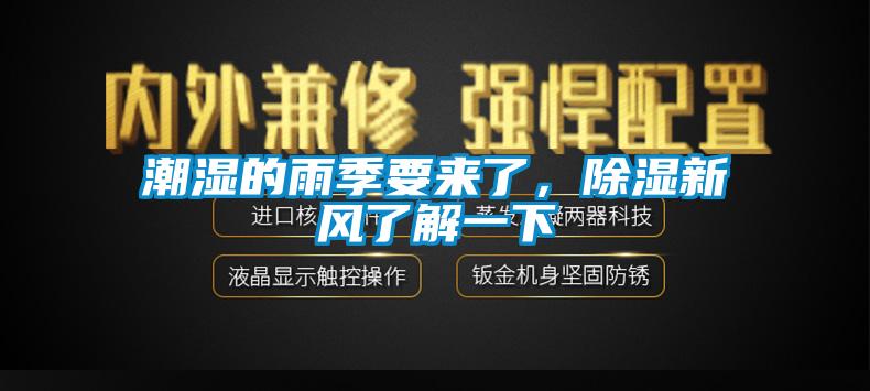 潮湿的雨季要来了，除湿新风了解一下