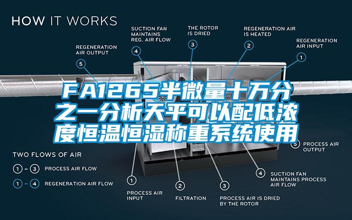 FA1265半微量十万分之一分析天平可以配低浓度恒温恒湿称重系统使用