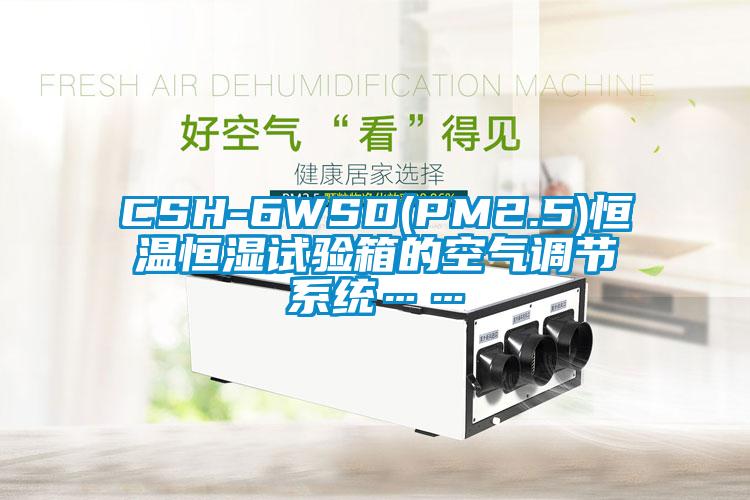 CSH-6WSD(PM2.5)恒温恒湿试验箱的空气调节系统……