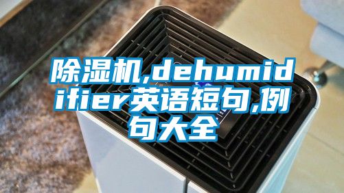 除湿机,dehumidifier英语短句,例句大全