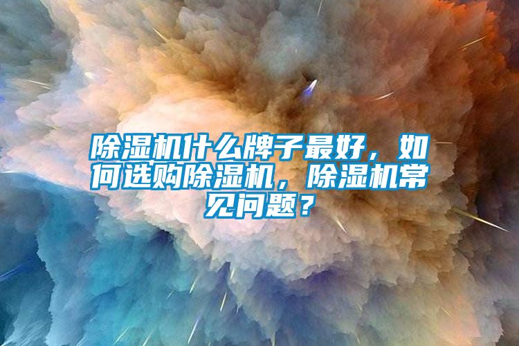 除湿机什么牌子最好，如何选购除湿机，除湿机常见问题？